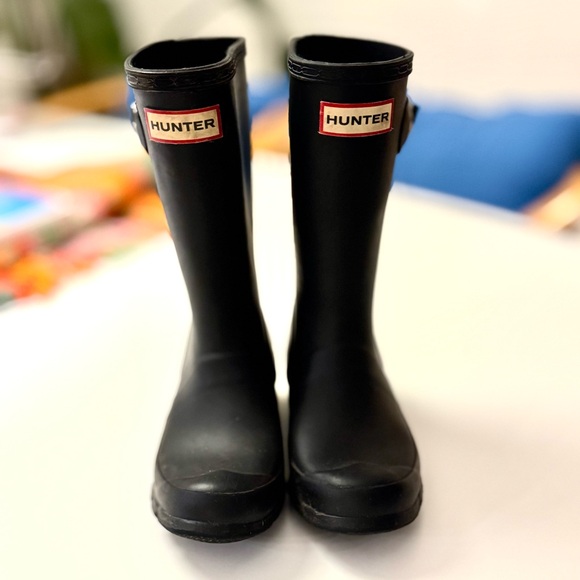 Hunter Classic Black Waterproof Boots -13 youth